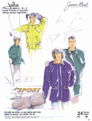 8908 JALIE WINTER JACKET, MITTS BABES TO SENIORS PATTERN 24M-42 uncut